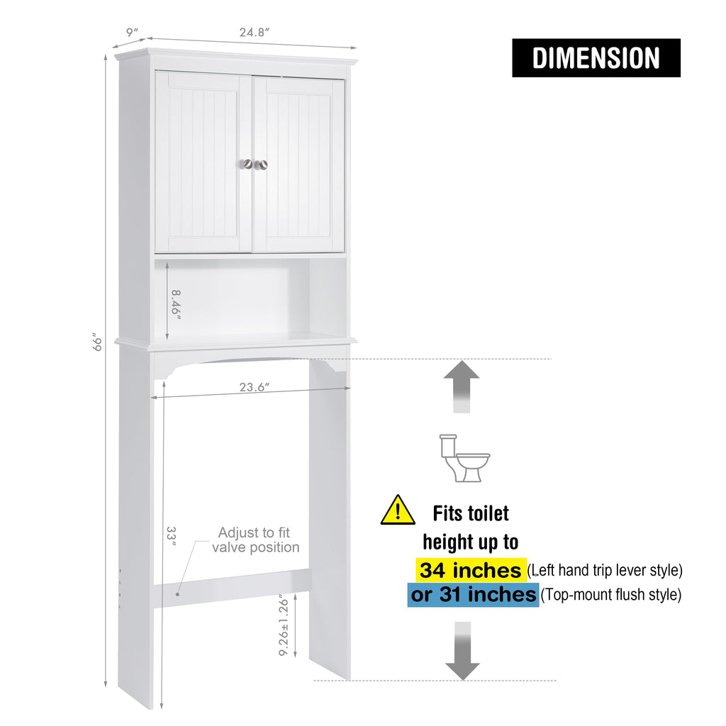 Over The Toilet Storage Cabinet with Doors F7321