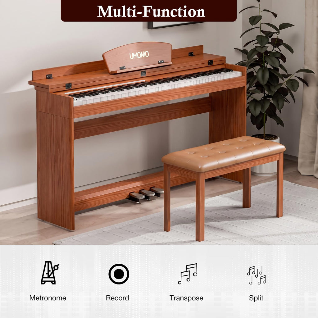 88 Weighted Keys Upright Digital Piano with Bench A13724