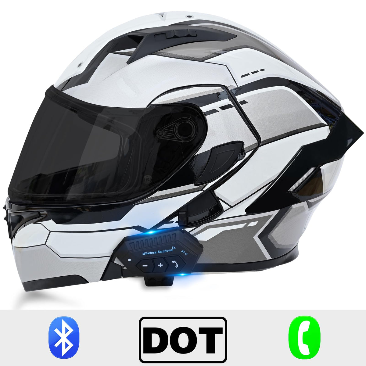 DOT Approved Flip Up Full Face Modular Motorcycle Helmet with Dual Visor P38817