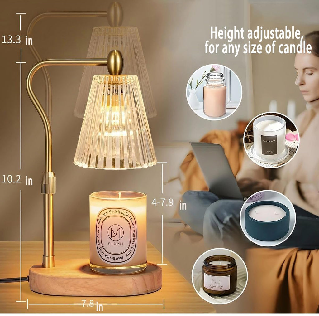 Adjustable Dimmable Candle Warmer Lamp with 2 Bulbs B77835