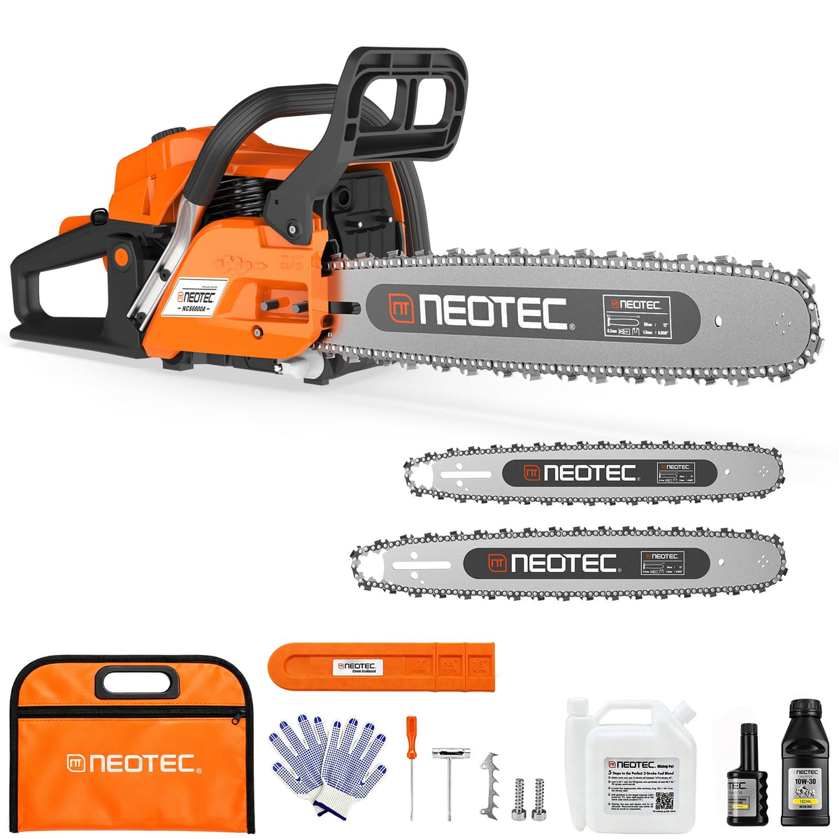 68CC Gas Powered Chainsaw 22 24 Inch Bars 2-Cycle Q402