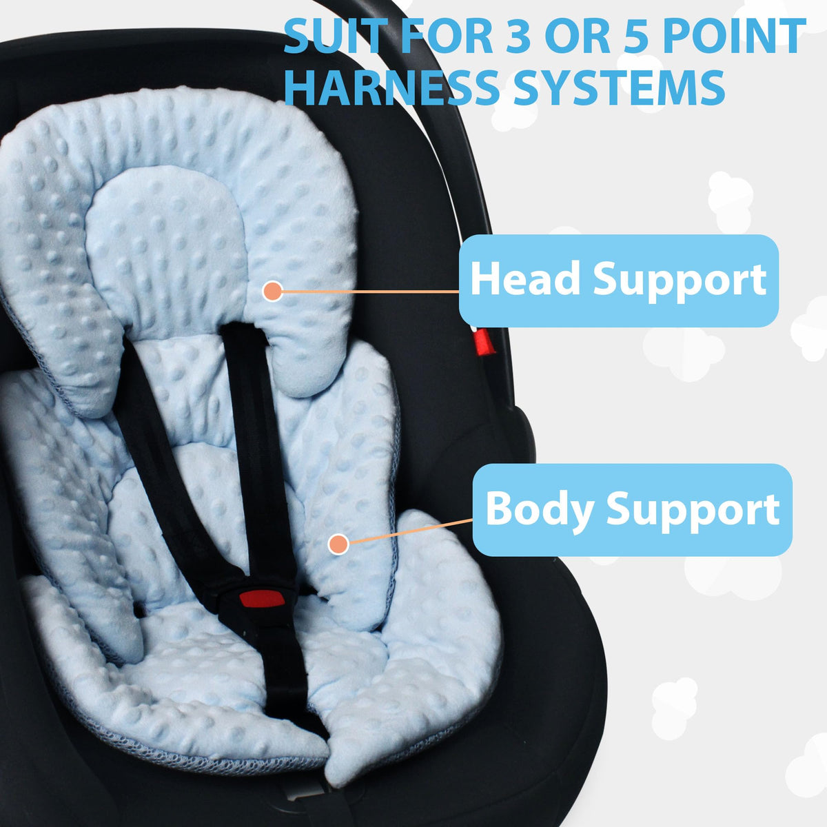 Infant Carseat Insert 2-in-1 Reversible Support Pad U8830