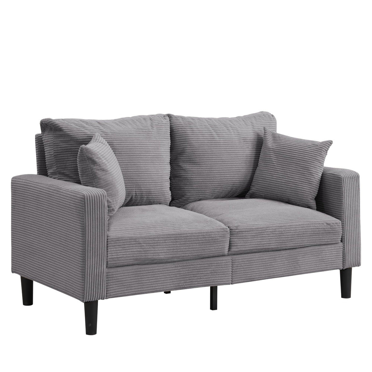 Light Gray Upholstered Loveseat Sofa E739