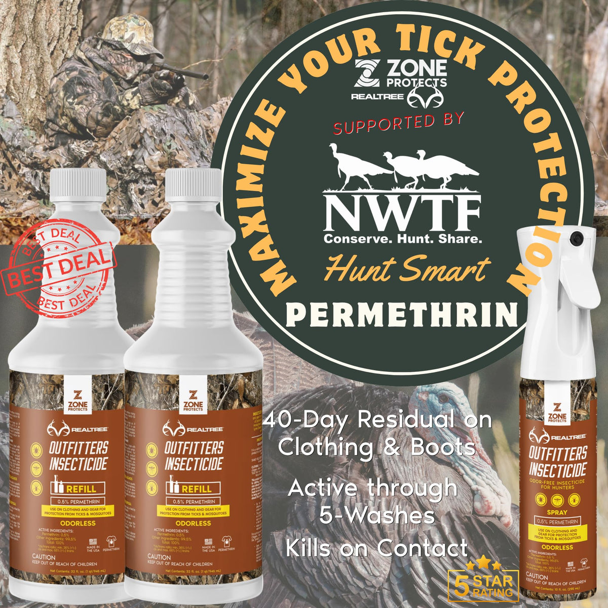 0.5% Permethrin Clothing and Gear Treatment Q2670