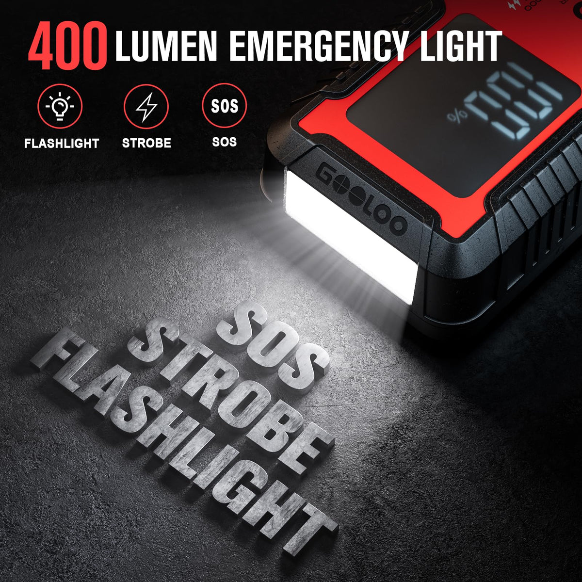 6000A 12V Jump Starter with 100W Fast Charge Q2102