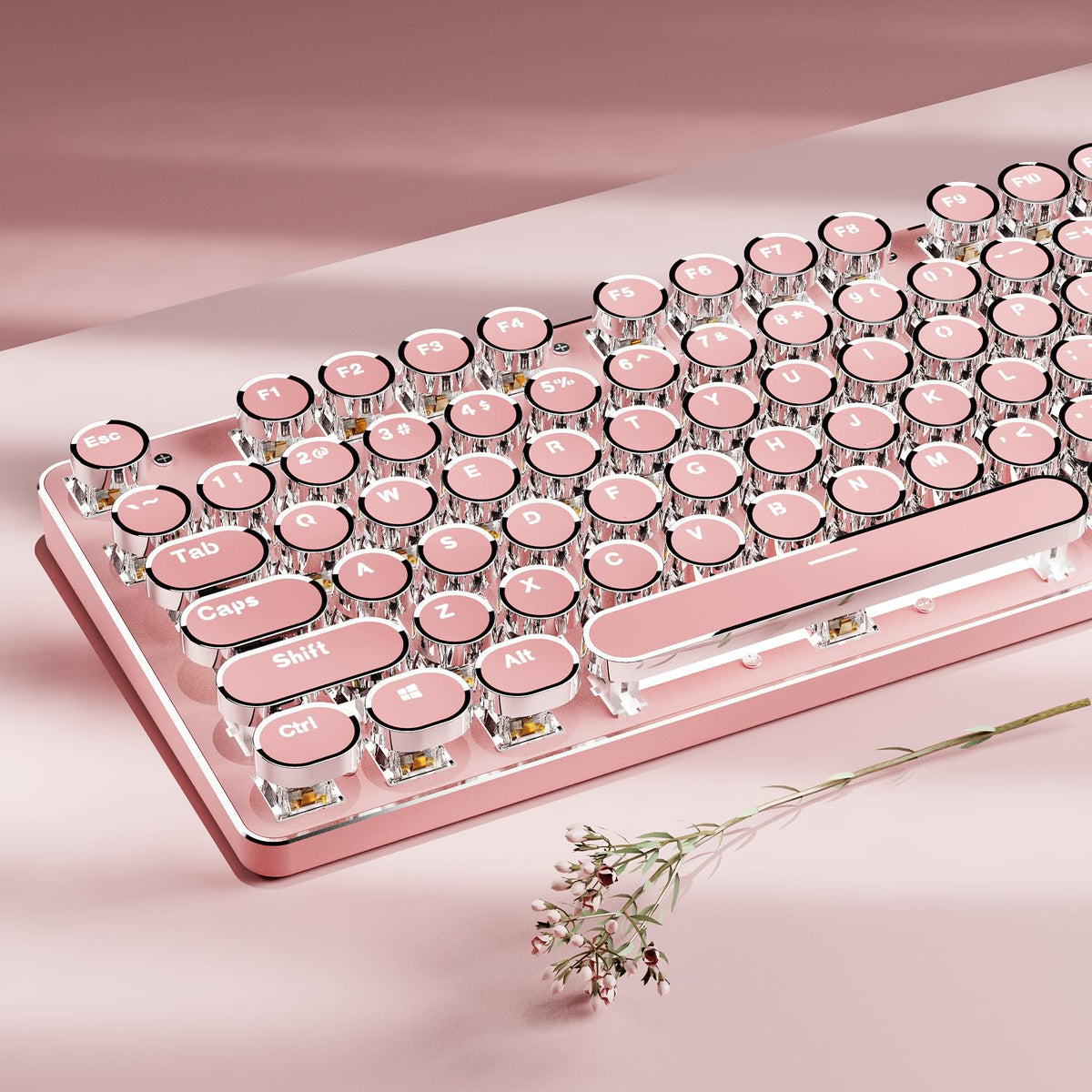 Pink Wireless Mechanical Keyboard T940498