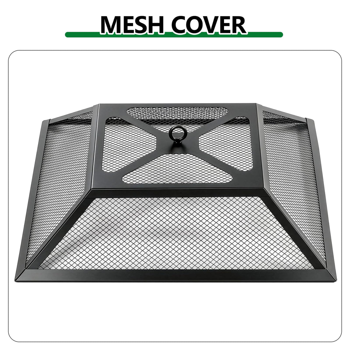 32 Inch Square Metal Patio Fire Pit Table K184