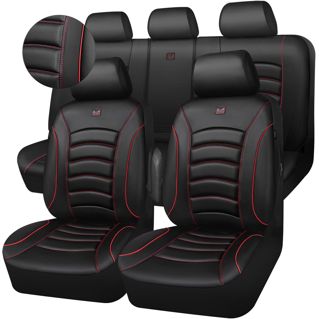 3D Foam PU Leather Car Seat Covers Full Set C1125