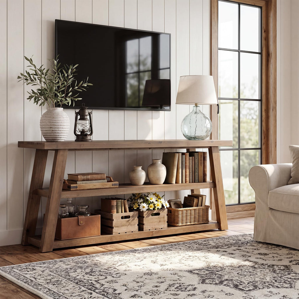 63" Solid Wood TV Stand N587841