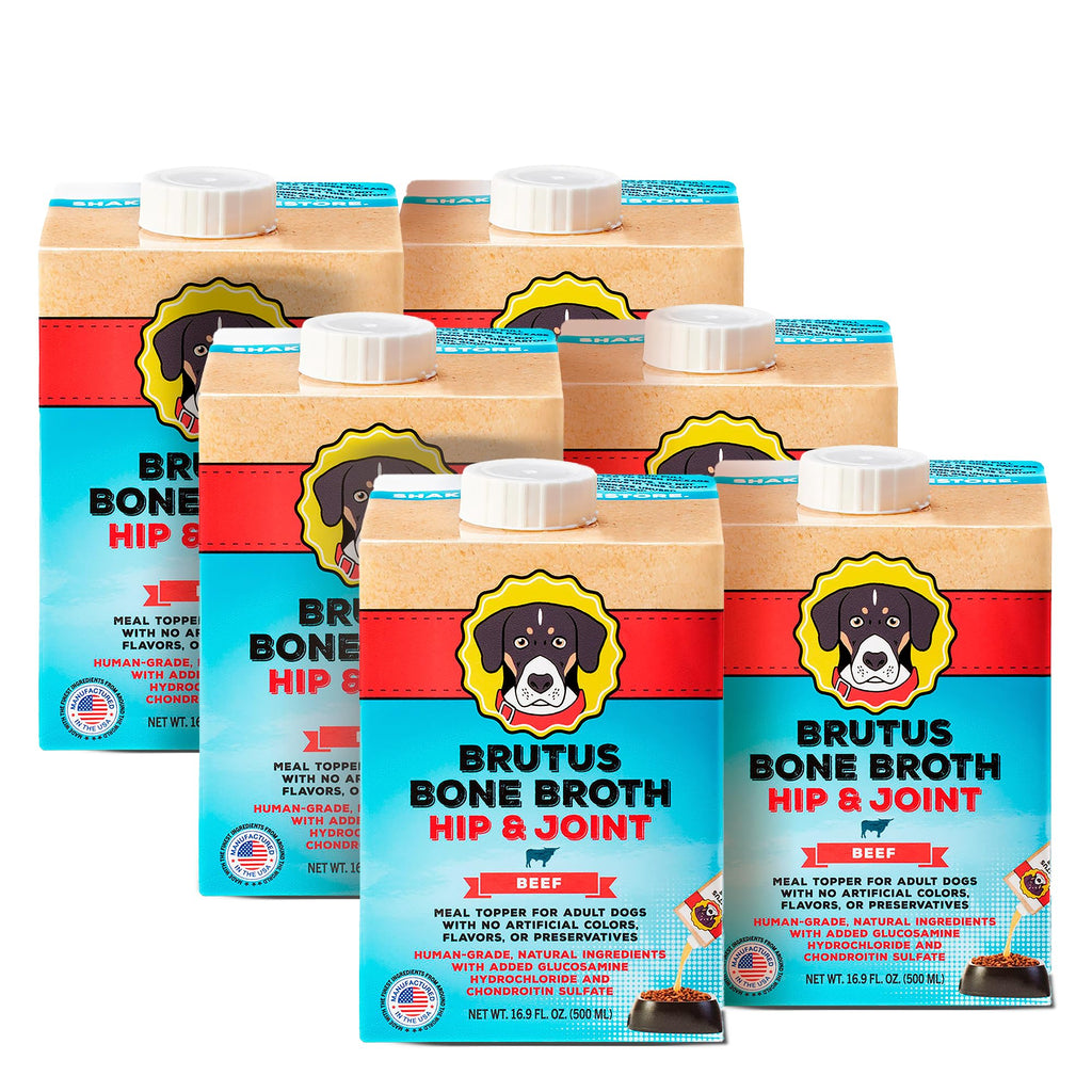 Bone Broth for Dogs with Chondroitin Glucosamine Turmeric 16.9oz Pack of 6 L8222