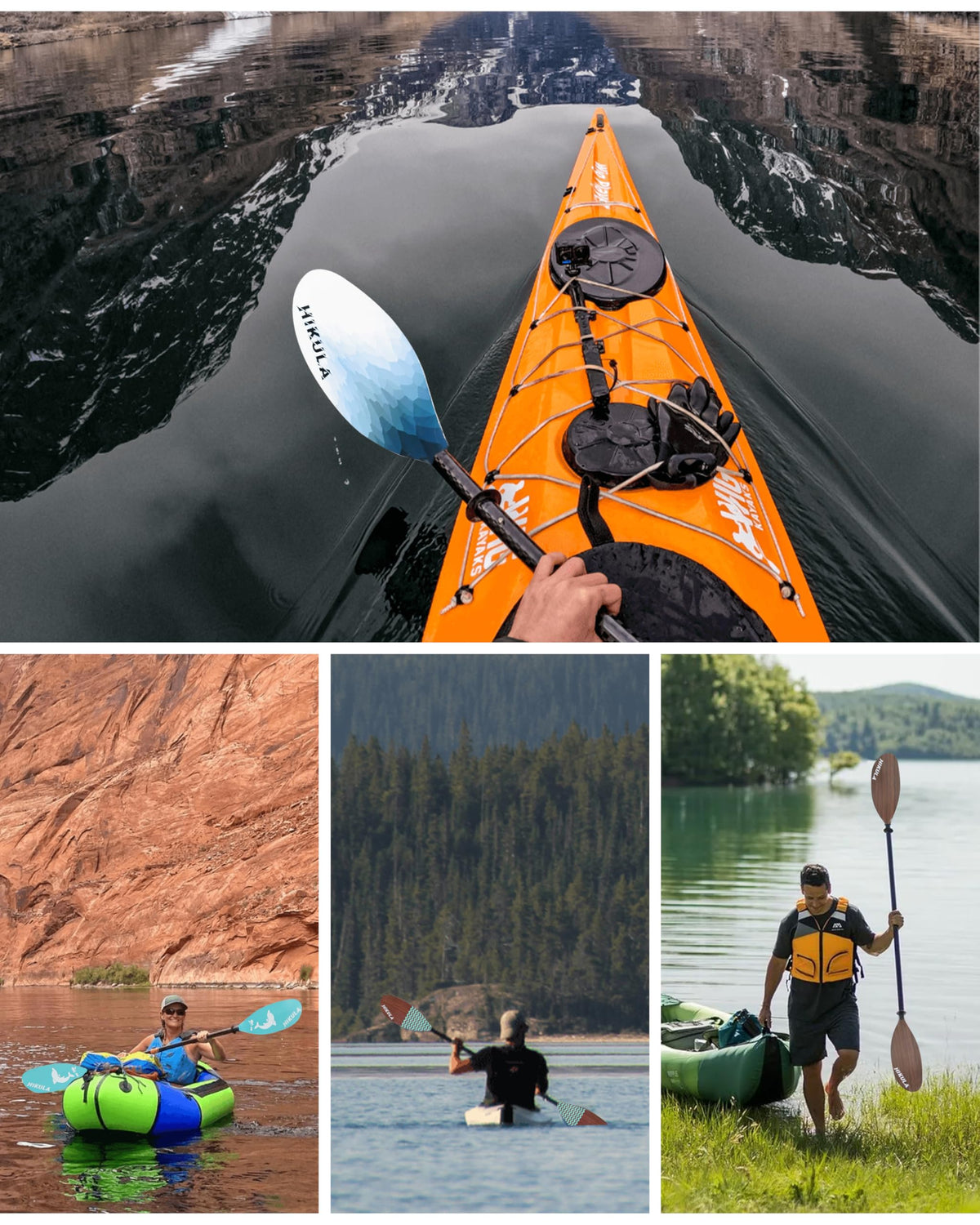 Adjustable Carbon Fiber Shaft Kayak Paddle 4 Piece S349