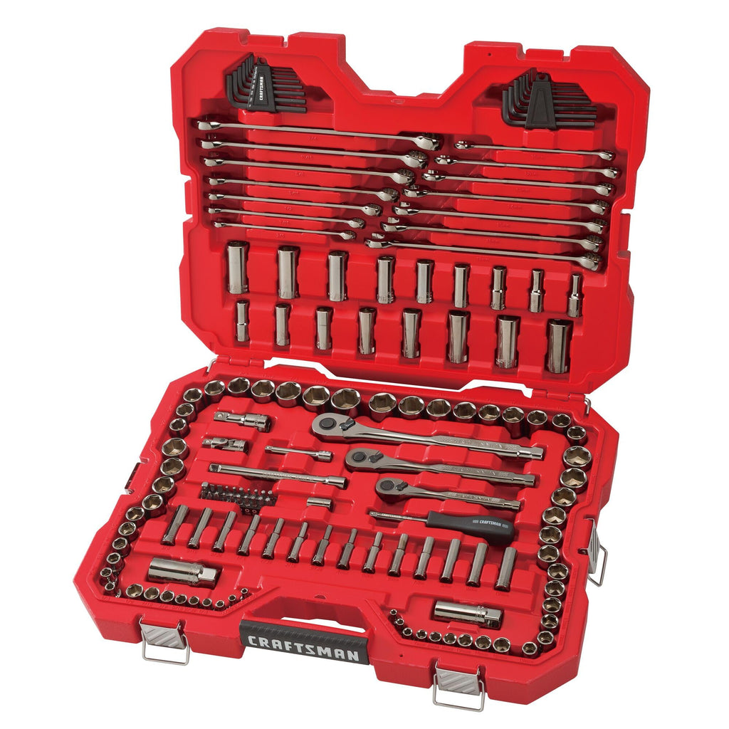 1/4" & 3/8" & 1/2" Drive SAE/Metric 150 Piece Mechanics Tool Set I12966