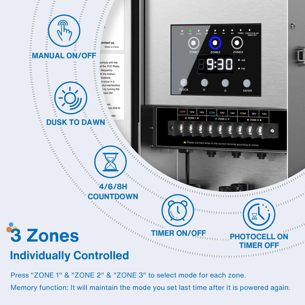 600W Low Voltage Transformer with Photo Sensor & Timer J417
