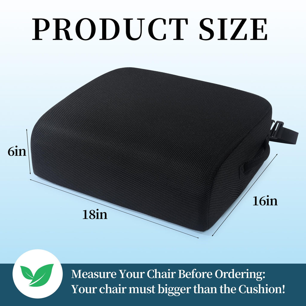 Extra Thick Memory Foam Chair Cushion with Carry Handle F140