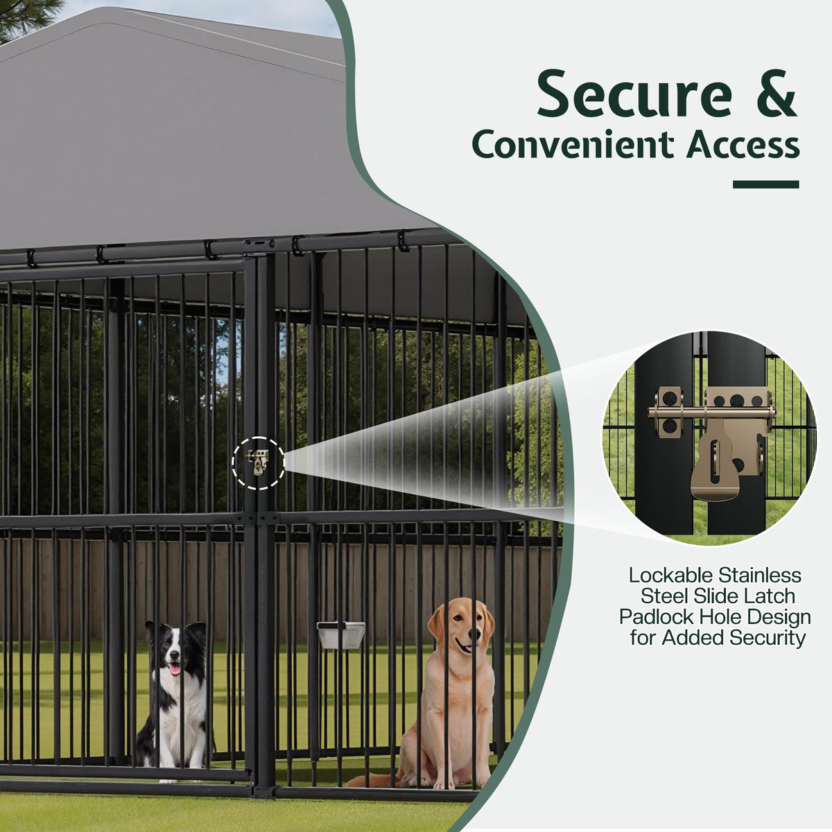 10x20x6.4 FT Outdoor Dog Kennel D6354