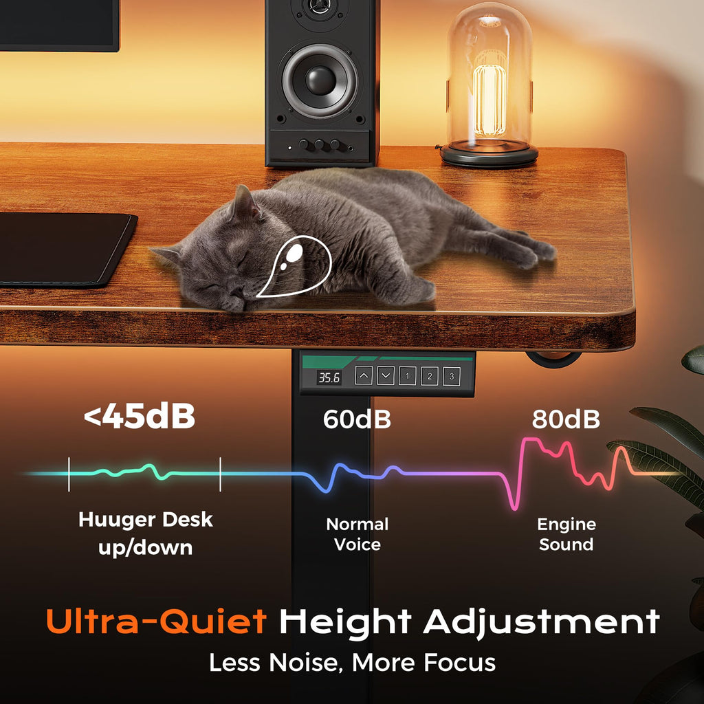 63 x 55 Inch L Shaped Standing Desk with Power Outlets Y743