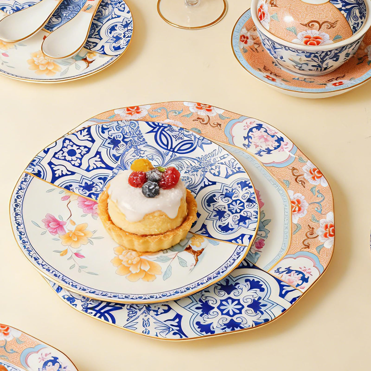 Bone China Dinnerware Set for 4, 12-Piece I483510