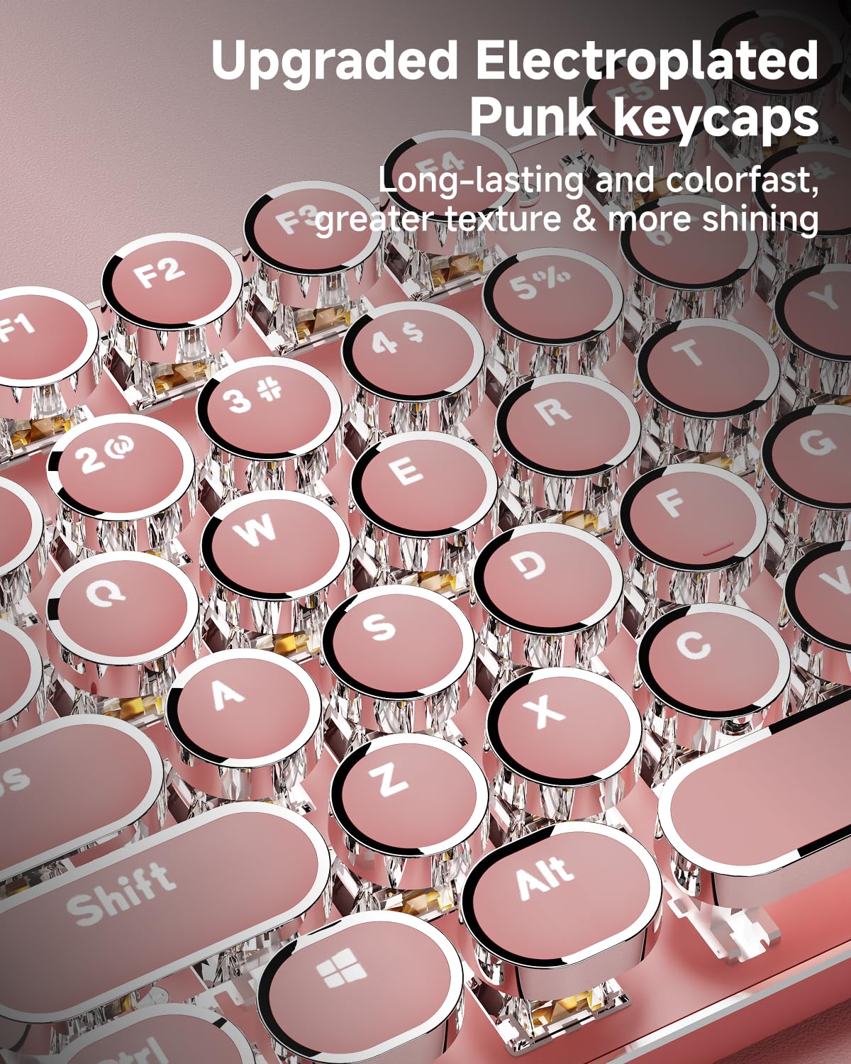 Pink Wireless Mechanical Keyboard T940498