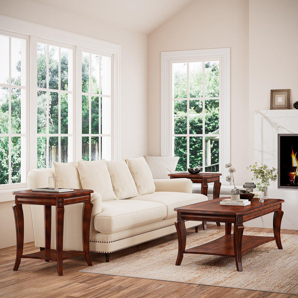 Rectangle Solid Wood Coffee Table E9593