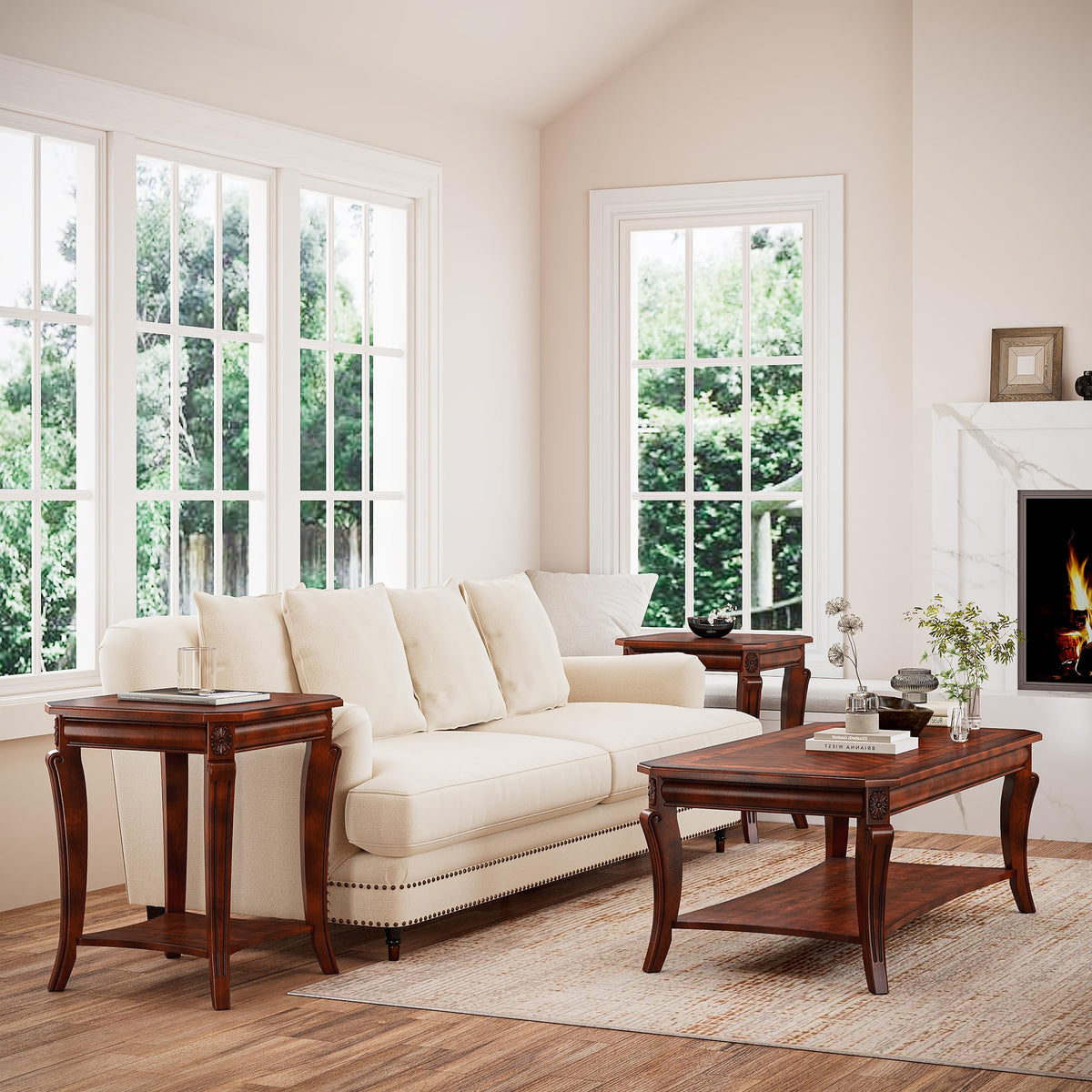 Rectangle Solid Wood Coffee Table E9593
