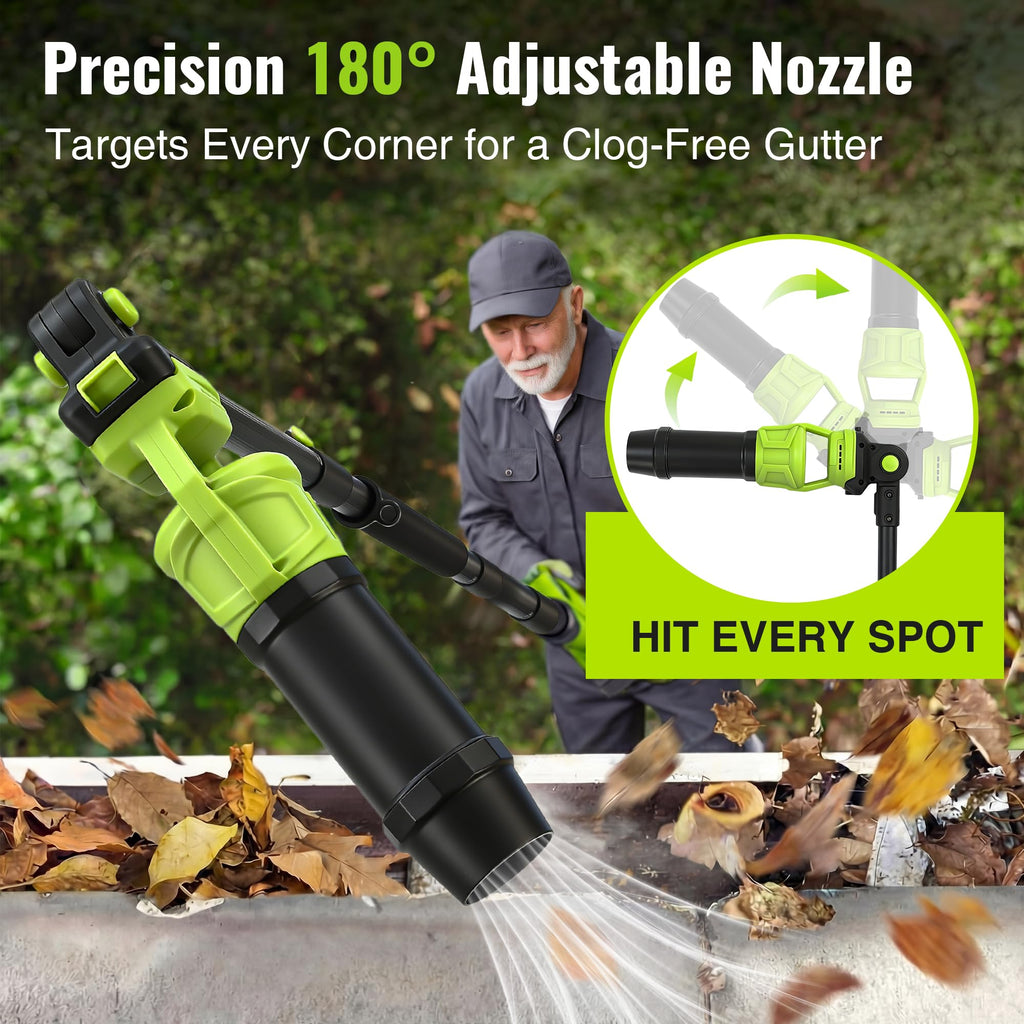Cordless Leaf Blower with 2 Batteries 21V, 580CFM/180MPH S487