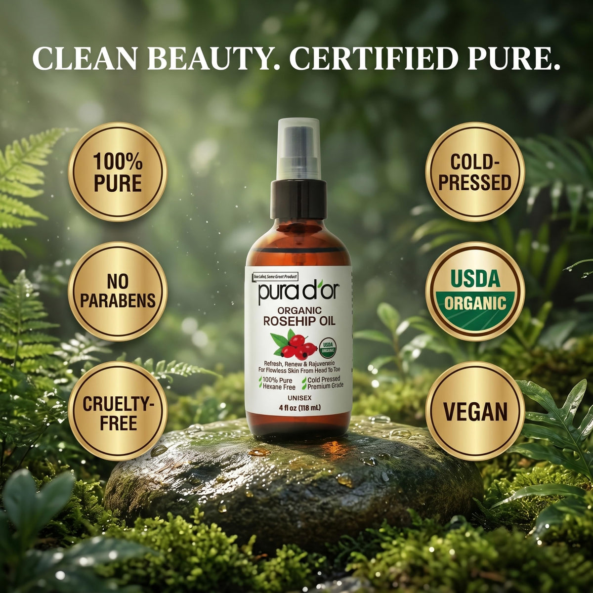 Organic Rosehip Seed Oil 4 oz I405178