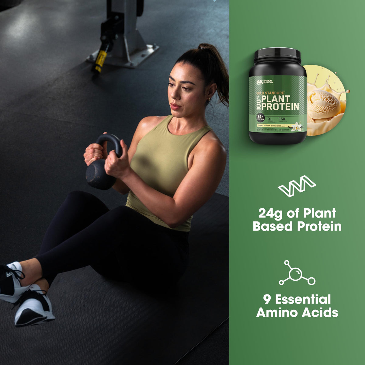 Plant Based Protein Powder Creamy Vanilla 20 Servings F590367