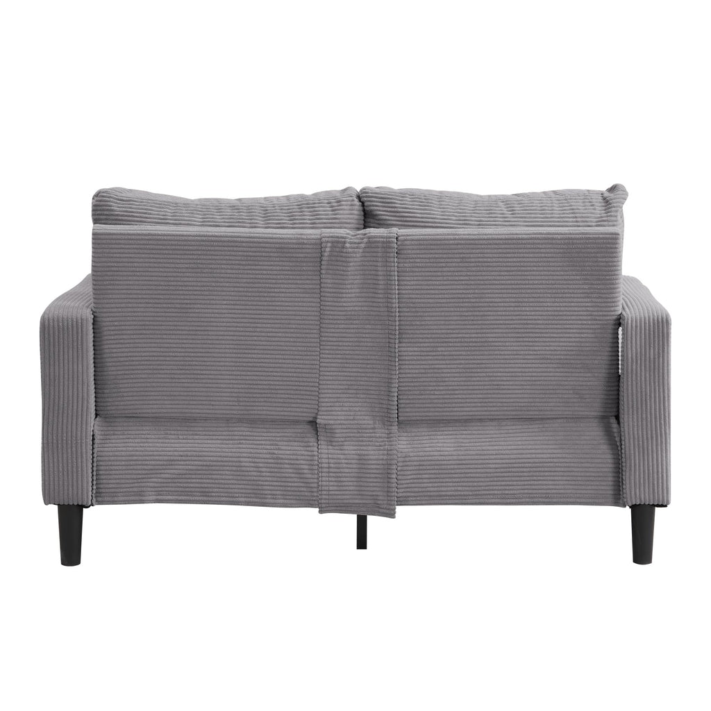 Light Gray Upholstered Loveseat Sofa E739