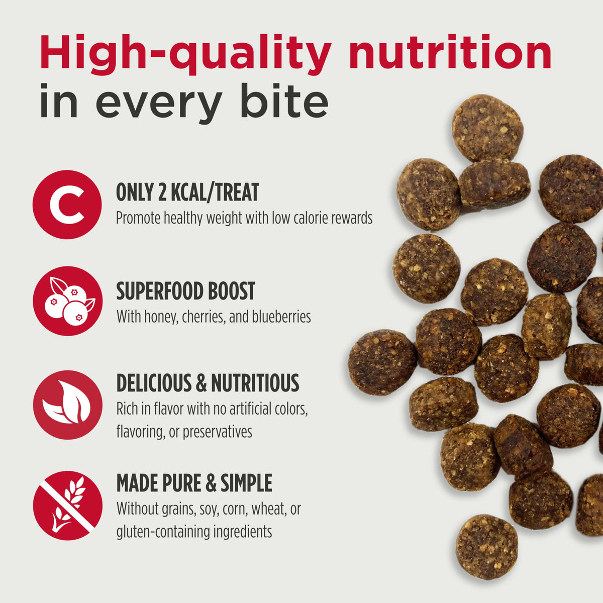 Turkey Recipe Grain-Free Low-Calorie Dog & Puppy Training Treats, 16 Ounce Pouch Q621