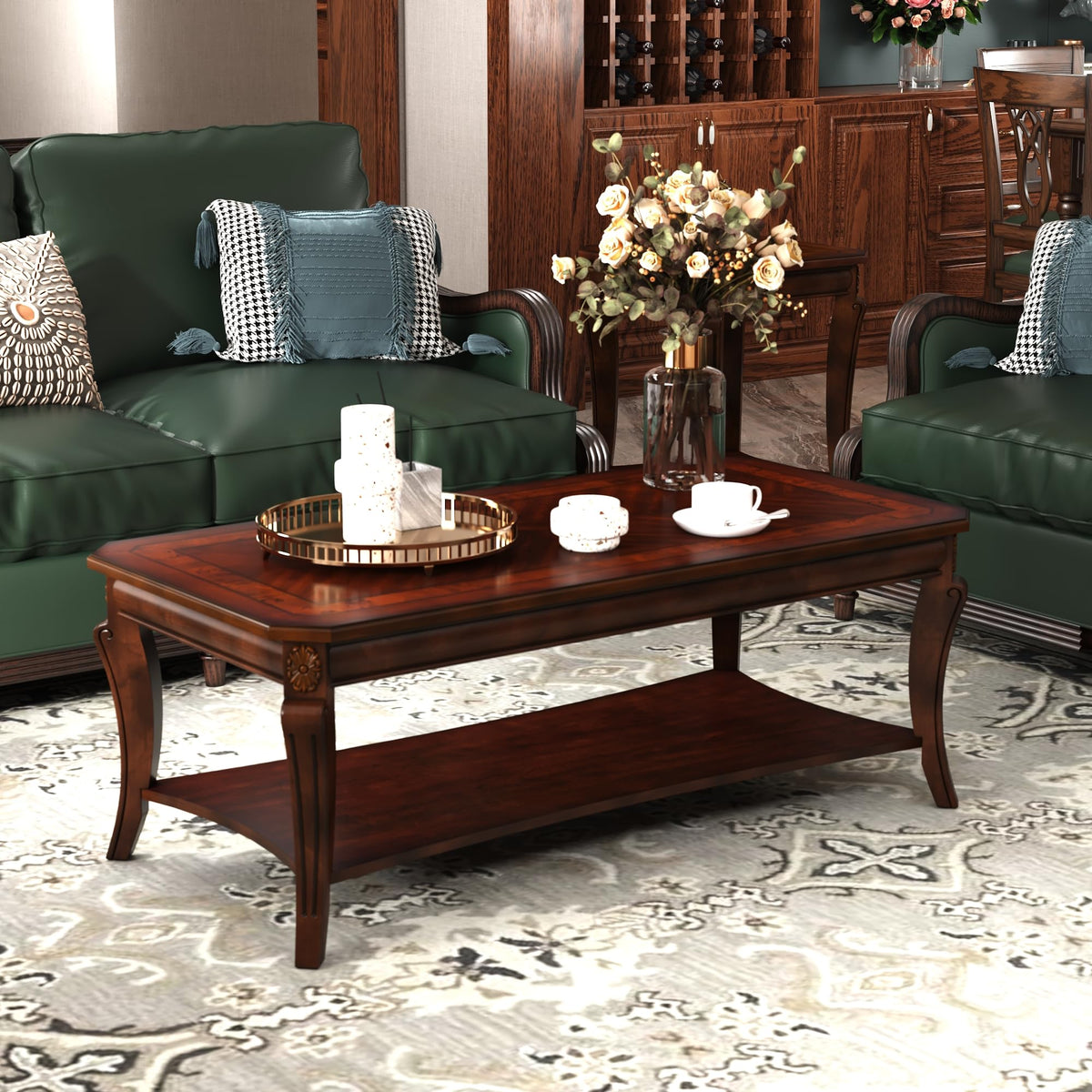 Rectangle Solid Wood Coffee Table E9593