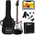39in Full Size Beginner Electric Guitar Starter Kit with Case, Amp, Strings, Pick - Jet Black L913913