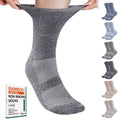 6 Pairs Non Binding Seamless Toe Crew Socks I177503