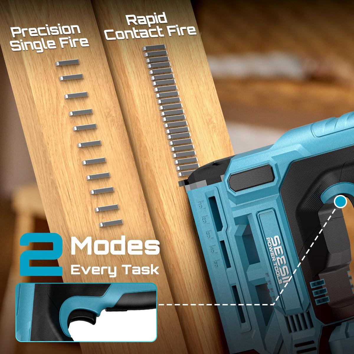 18 Gauge Cordless Brad Nailer and Stapler Gun F19291
