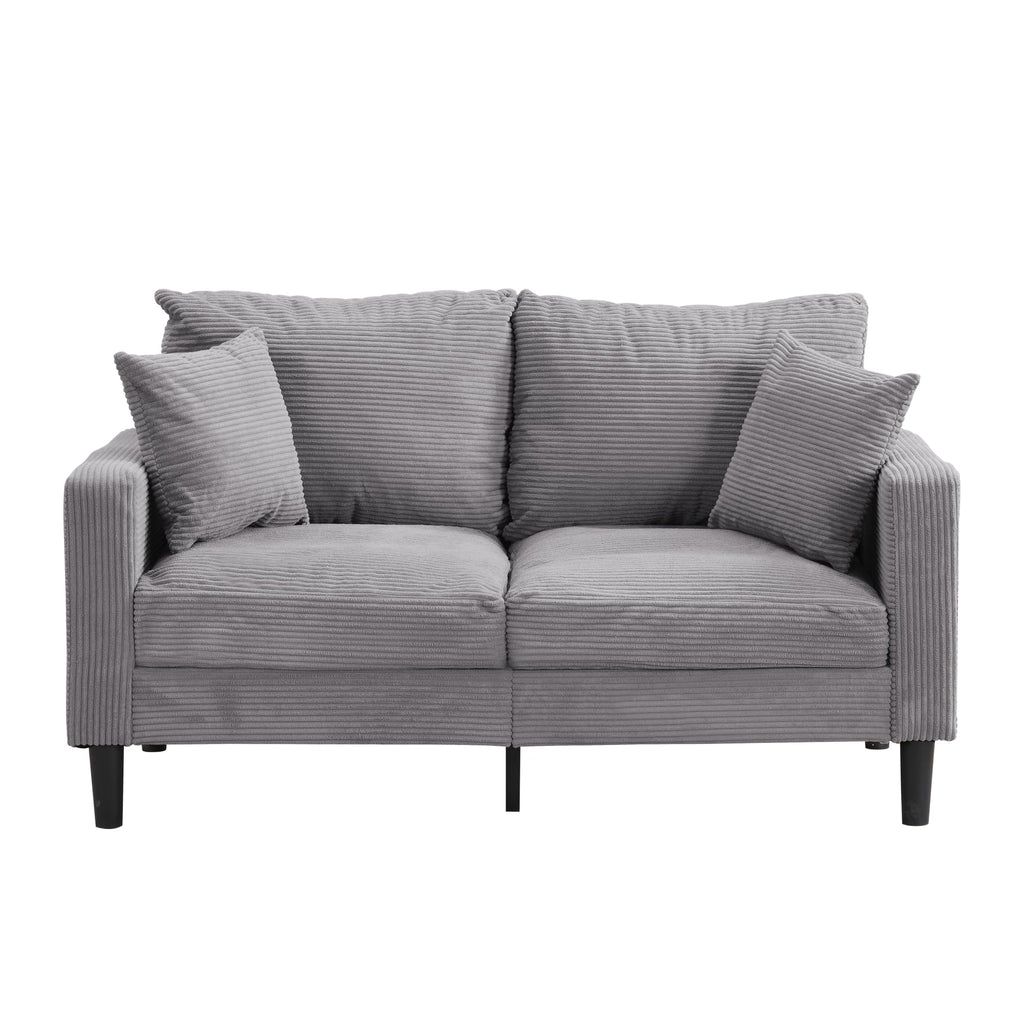 Light Gray Upholstered Loveseat Sofa E739
