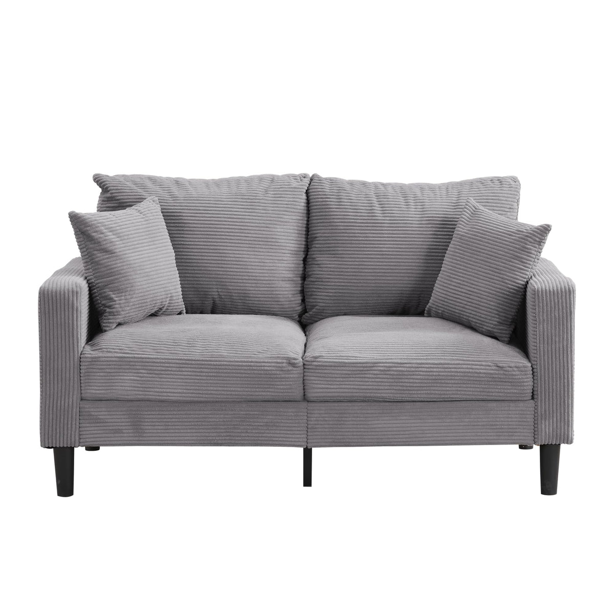 Light Gray Upholstered Loveseat Sofa E739