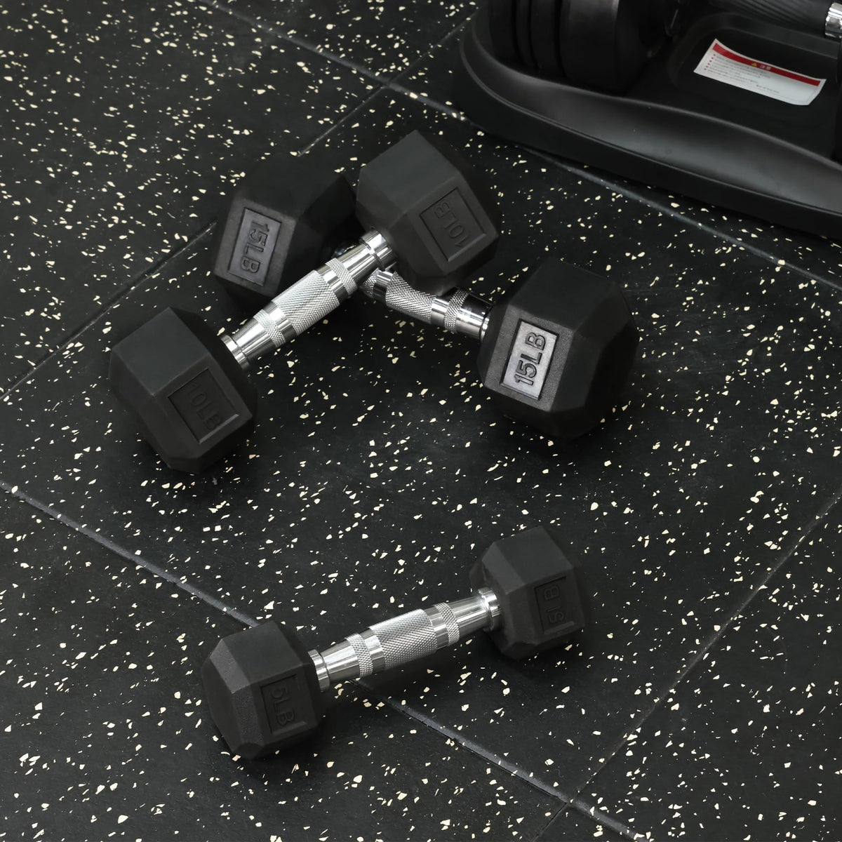 Rubber Encased Hex Dumbbells D621