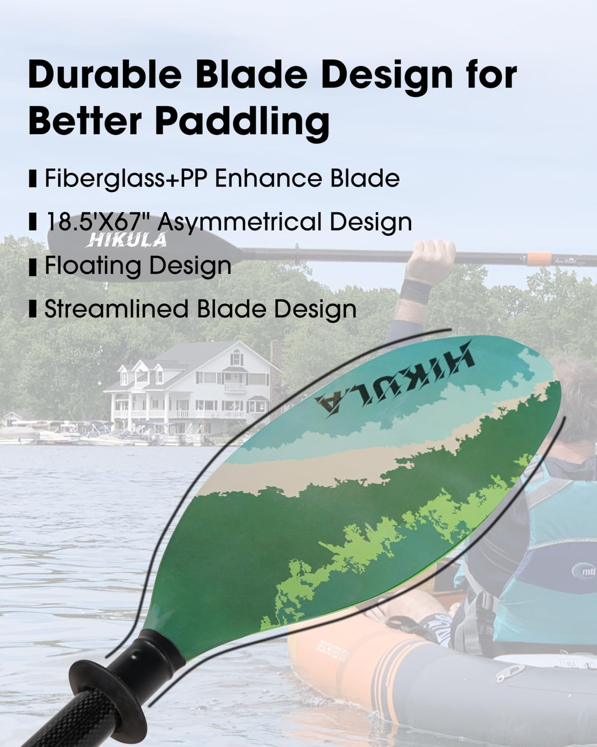 Adjustable Carbon Fiber Shaft Kayak Paddle 4 Piece S349