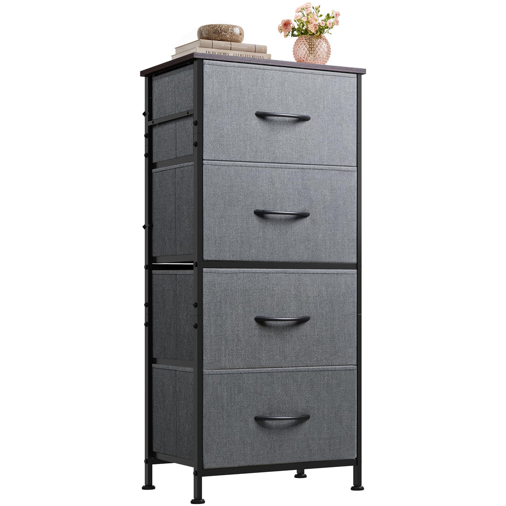 Small 4 Drawer Dark Grey Dresser X55165