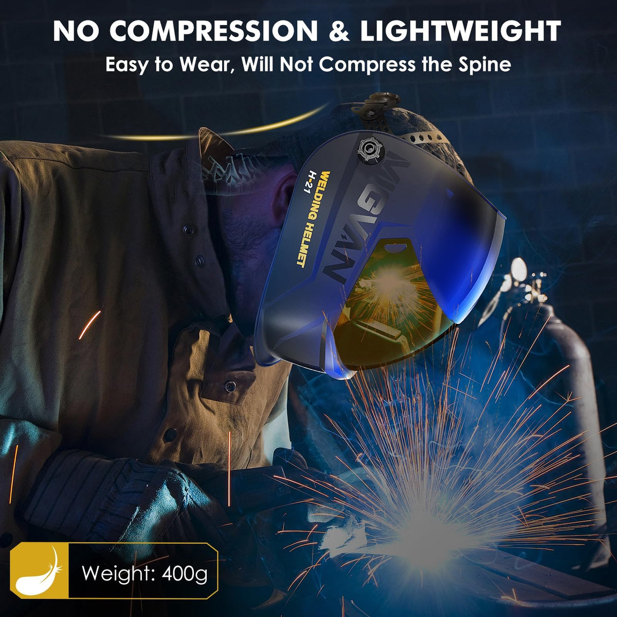 Auto Darkening Welding Helmet True Color Large Viewing Solar Wide Shade 4/5-13 A72179