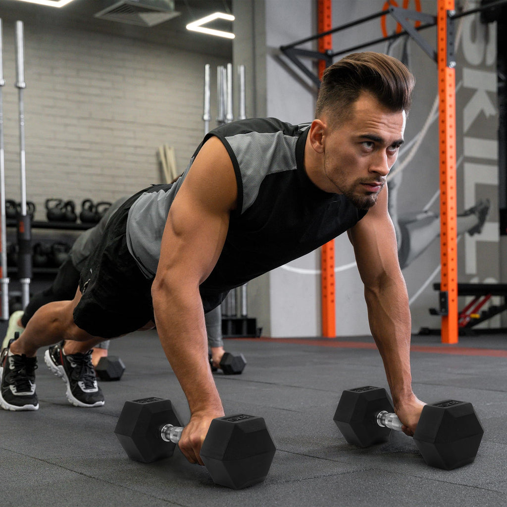 Rubber Encased Hex Dumbbells D621