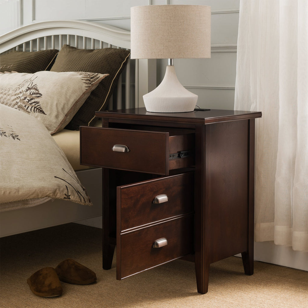 Chocolate Cherry Nightstand Side Table J664