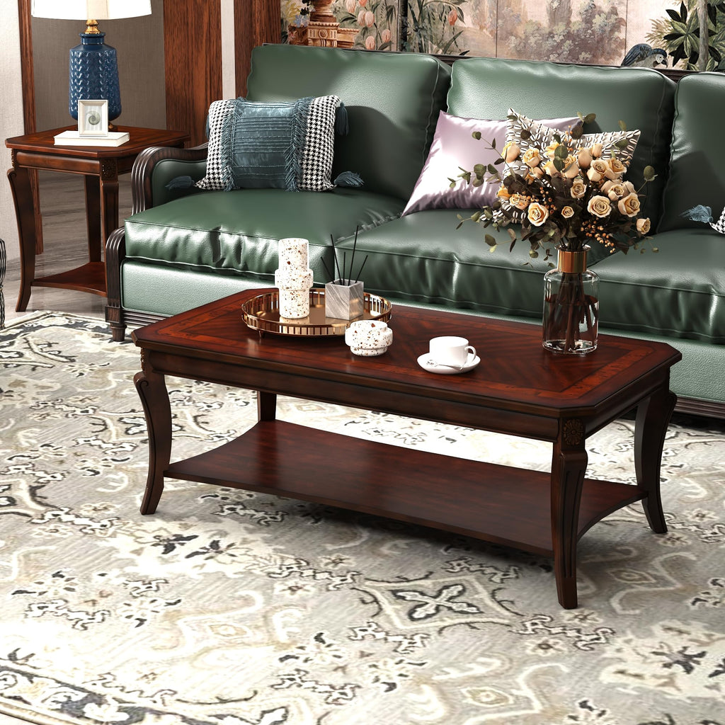 Rectangle Solid Wood Coffee Table E9593