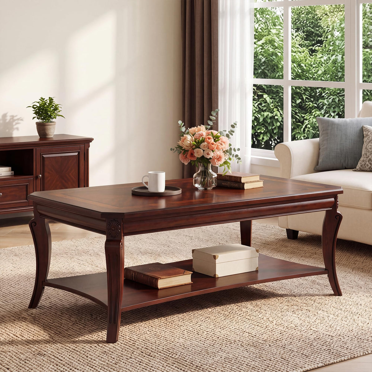 Rectangle Solid Wood Coffee Table E9593