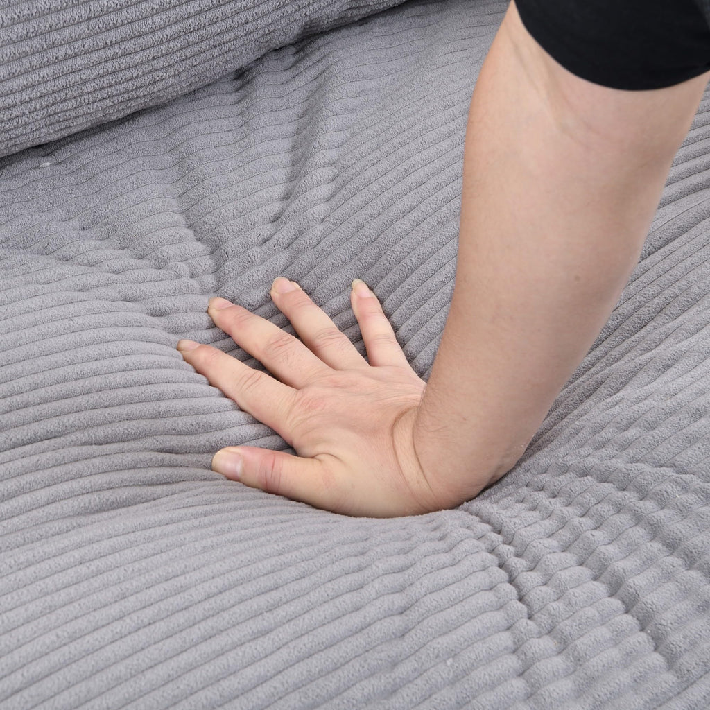 Light Gray Upholstered Loveseat Sofa E739