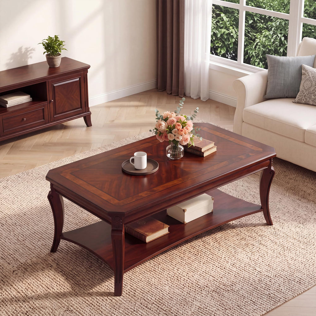 Rectangle Solid Wood Coffee Table E9593