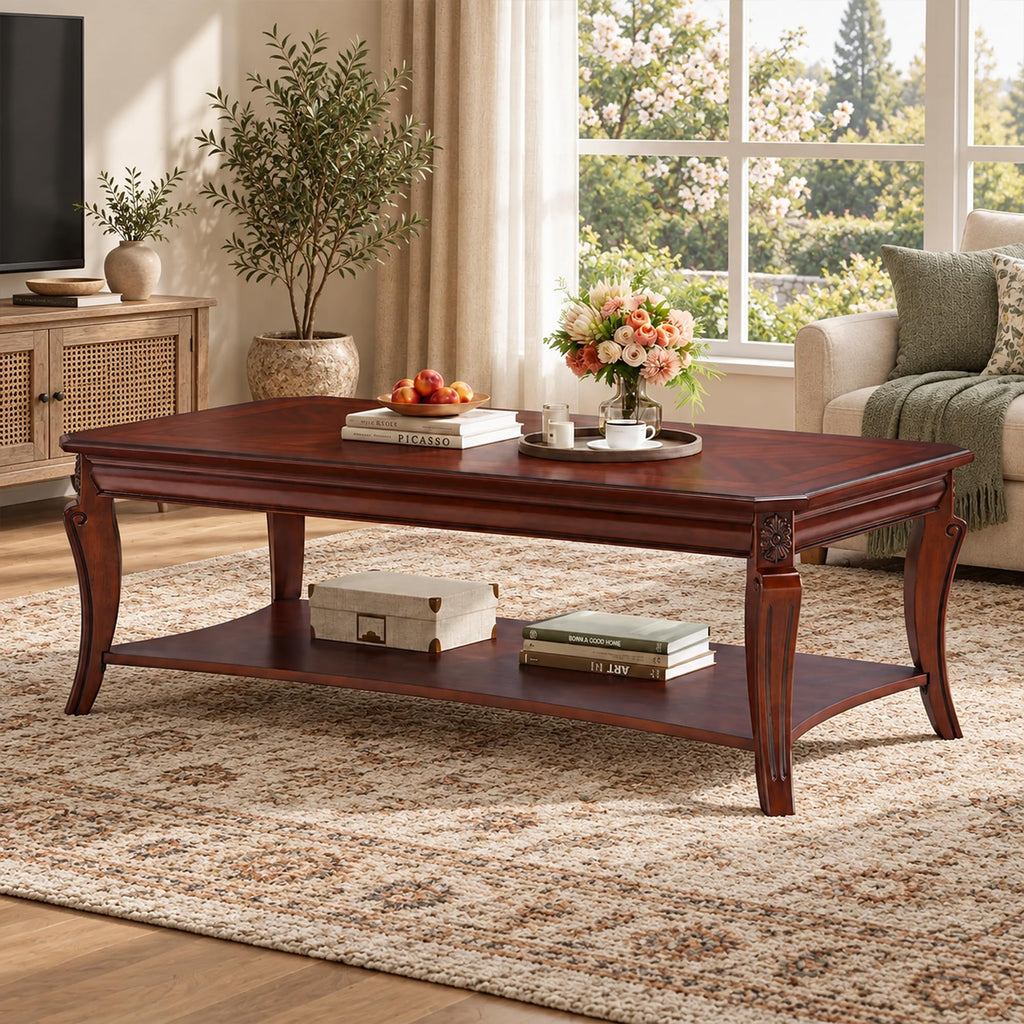 Rectangle Solid Wood Coffee Table E9593