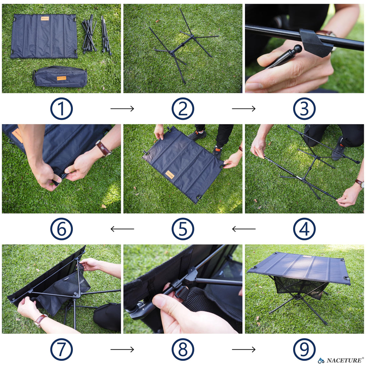 Ultralight Foldable Camping Table with Mesh V99323