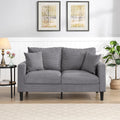 Light Gray Upholstered Loveseat Sofa E739