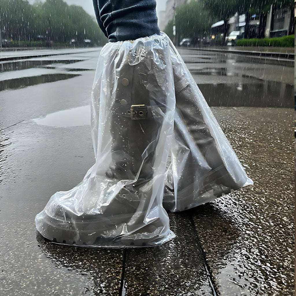 10 Pairs Waterproof Non-Slip Plastic Boot Covers G235956