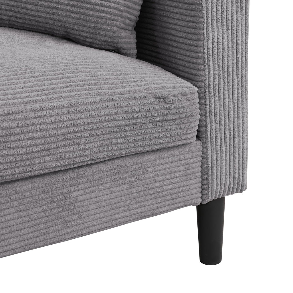 Light Gray Upholstered Loveseat Sofa E739
